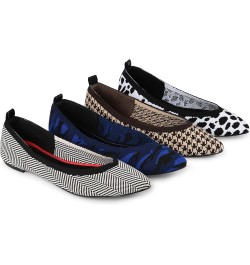 Womens Karise Tru Comfort Foam Slip On Pointed Toe Ballet Flats Stripe $13.63 Flats