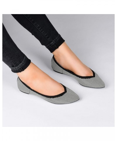 Womens Karise Tru Comfort Foam Slip On Pointed Toe Ballet Flats Stripe $13.63 Flats