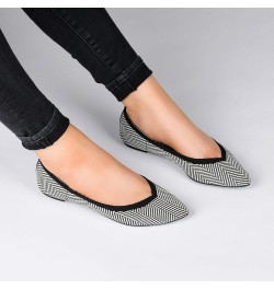 Womens Karise Tru Comfort Foam Slip On Pointed Toe Ballet Flats Stripe $13.63 Flats