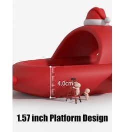 Christmas Edition Shark Slides, Cloud Shark Sandals 3D Cartoon Christmas Shark Slippers for Women Men Grey $15.63 Slippers