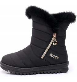 Snow Boots Winter Warm Boots for Women's Snow Boots Ankle Boots Warm Shoes Boots Boot lace Um2-black $15.95 Boots