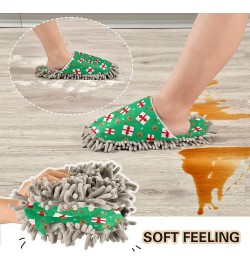 Christmas Tree Rabbit Mop Slippers Shoes Cover for Floor Cleaning Washable Hair Dust Dirty Cleaners Microfiber Mop Socks for ...