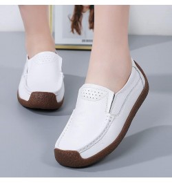 Women's Slip-on Round Toe Loafers Classic Dance Ballet Flat Shoes Casual Lightweight Boat Shoes Driving Moccasins Flats White...