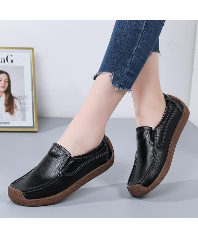 Women's Slip-on Round Toe Loafers Classic Dance Ballet Flat Shoes Casual Lightweight Boat Shoes Driving Moccasins Flats White...