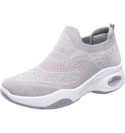 womens dress shoes low heel, Sneakers for Women Platform Wedge Shoes Mesh Fabric Breathable Sport Running Shoes Z 02-grey $20...