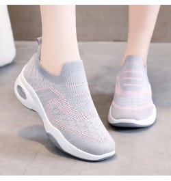 womens dress shoes low heel, Sneakers for Women Platform Wedge Shoes Mesh Fabric Breathable Sport Running Shoes Z 02-grey $20...