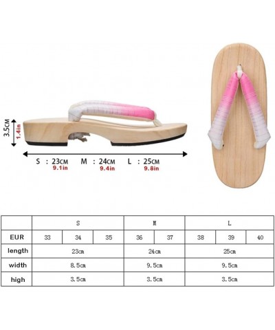 Women and Men Flip Flop House Slippers Open Toe, Women's Slippers Traditional Clogs Geta Sandals Flat Heel Wide Gradient Soli...