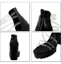 3 inch heels for women Chunky Heel Sandals for Women pink Low Block Heel Sandals chunky heels for women Black $17.43 Sandals