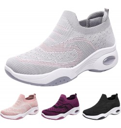 womens dress shoes low heel, Sneakers for Women Platform Wedge Shoes Mesh Fabric Breathable Sport Running Shoes Z 02-grey $20...