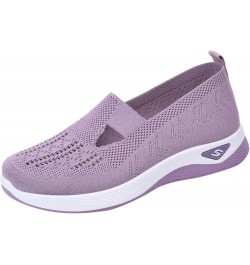 Women's Woven Orthopedic Breathable Soft Shoes Go Walking Slip on Foam Shoes Hands Free Slip in Sneakers Arch Support Shoes 0...