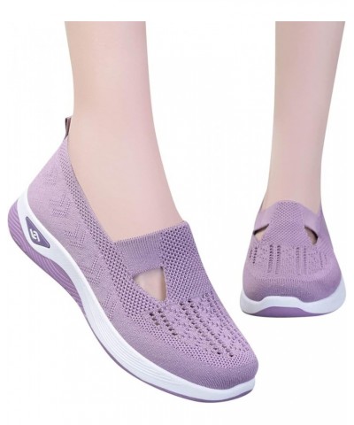 Women's Woven Orthopedic Breathable Soft Shoes Go Walking Slip on Foam Shoes Hands Free Slip in Sneakers Arch Support Shoes 0...