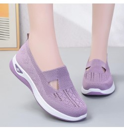 Women's Woven Orthopedic Breathable Soft Shoes Go Walking Slip on Foam Shoes Hands Free Slip in Sneakers Arch Support Shoes 0...