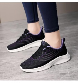 sock sneakers womens slip on sneakers white tennis shoes girls women's open toe booties Lace Up Canvas Sneakers Z 03-purple $...