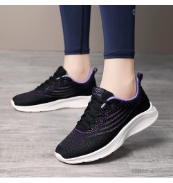 sock sneakers womens slip on sneakers white tennis shoes girls women's open toe booties Lace Up Canvas Sneakers Z 03-purple $...