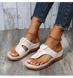 Summer Sandals for Women 2024, Sandals Women Comfortable Ring Toe Flip Flops Sandals Slip-on Roman Sandals Slippers White $12...