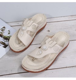 Summer Sandals for Women 2024, Sandals Women Comfortable Ring Toe Flip Flops Sandals Slip-on Roman Sandals Slippers White $12...