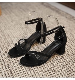 Athletic Sandals for Women Ladies Summer Fashion Open Toe Breathable Elegant Lady High Teen Girls One Band Black $17.12 Athle...