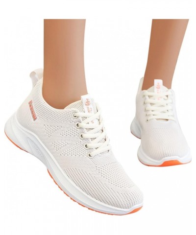 Wide Width Sneakers for Women Athletic Trainers Womens Tennis Shoes Trainers Mesh Casual Beige $15.60 Athletic Shoes