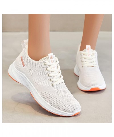 Wide Width Sneakers for Women Athletic Trainers Womens Tennis Shoes Trainers Mesh Casual Beige $15.60 Athletic Shoes