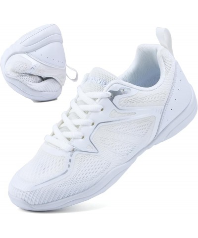 Girls Cheer Shoes White Cheerleading Shoes Dance Athletic Training Tennis Breathable Women Youth Lightweight Competition Chee...