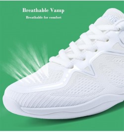 Girls Cheer Shoes White Cheerleading Shoes Dance Athletic Training Tennis Breathable Women Youth Lightweight Competition Chee...