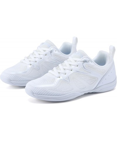 Girls Cheer Shoes White Cheerleading Shoes Dance Athletic Training Tennis Breathable Women Youth Lightweight Competition Chee...