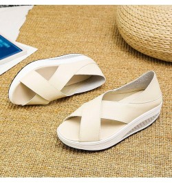 Women's Slip on Slippers Fashion Bottom Comfortable Sports Shoes Summer Thick Sandals Women Toe Women's Slipper (Black, 8) 7....