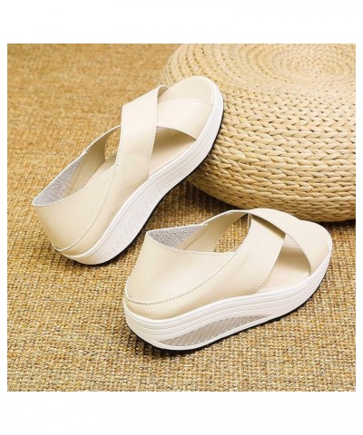 Women's Slip on Slippers Fashion Bottom Comfortable Sports Shoes Summer Thick Sandals Women Toe Women's Slipper (Black, 8) 7....