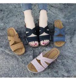 Lausiuoe Orthotic Sandals For Women With Arch Support Low Wedge Comfortable Orthopedic Flip Flops Dressy Summer Casual Slides...