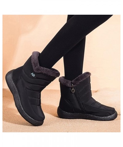 Tall Snow Boots for Women 2023 Womens Waterproof Snow Boots with Zipper Extra Wide Calf Womens Snow Boots Waterproof Boots fo...