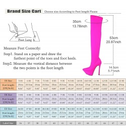 Fashion Women Stretch Overknee Boots Platform Dress Boots Pull on Stiletto Heels 368 Blue $30.49 Boots