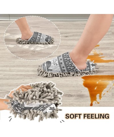 Unisex Fuzzy Slippers, Cozy Floor Dusting Cleaning Mop Shoes for Men Women M-L Multi 22 $13.99 Slippers