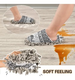 Unisex Fuzzy Slippers, Cozy Floor Dusting Cleaning Mop Shoes for Men Women M-L Multi 22 $13.99 Slippers