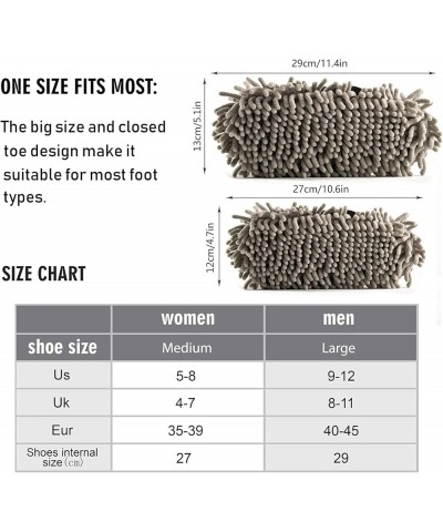 Unisex Fuzzy Slippers, Cozy Floor Dusting Cleaning Mop Shoes for Men Women M-L Multi 22 $13.99 Slippers