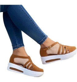 Sandals Women Dressy Summer Dressy Summer Casual Flip Flop for Women with Arch Support Wedge Casual Sandal Shoes Brown $10.15...