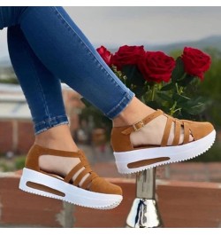 Sandals Women Dressy Summer Dressy Summer Casual Flip Flop for Women with Arch Support Wedge Casual Sandal Shoes Brown $10.15...