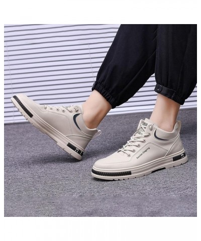 Canvas Sneakers for Men Soft Sole Trainers Mens Sneakers Size 9 Athletic Shoes for Men Beige $18.24 Athletic Shoes