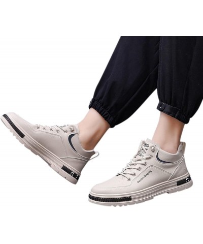 Canvas Sneakers for Men Soft Sole Trainers Mens Sneakers Size 9 Athletic Shoes for Men Beige $18.24 Athletic Shoes