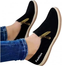 Women's Flats Shoes Comfortable Suede Slip On Casual Ballet Flats Dress Shoes Halloween Women Elegant Slip On Black $14.37 Flats