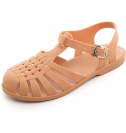 Crystal Jelly Heel Sandals For Women Summer Beach Jelly Shoes 057-orange $16.79 Sandals