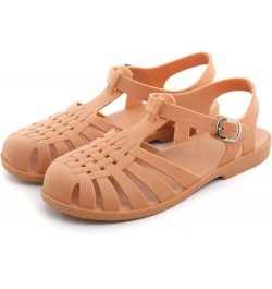 Crystal Jelly Heel Sandals For Women Summer Beach Jelly Shoes 057-orange $16.79 Sandals