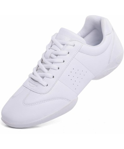 Adult & Youth White Cheerleading Shoes Sport Training Tennis Sneakers Competition Cheer Shoes All White(women 02) $25.15 Athl...