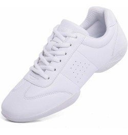 Adult & Youth White Cheerleading Shoes Sport Training Tennis Sneakers Competition Cheer Shoes All White(women 02) $25.15 Athl...