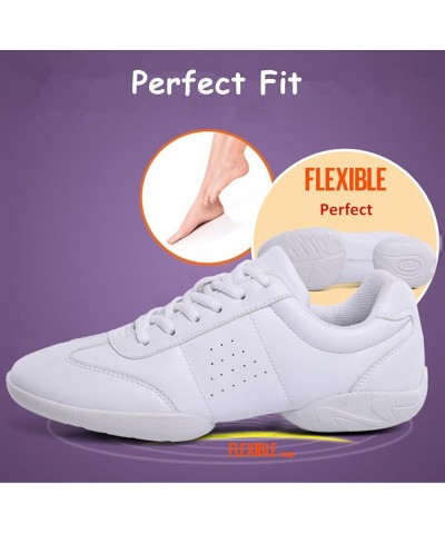 Adult & Youth White Cheerleading Shoes Sport Training Tennis Sneakers Competition Cheer Shoes All White(women 02) $25.15 Athl...