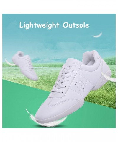 Adult & Youth White Cheerleading Shoes Sport Training Tennis Sneakers Competition Cheer Shoes All White(women 02) $25.15 Athl...