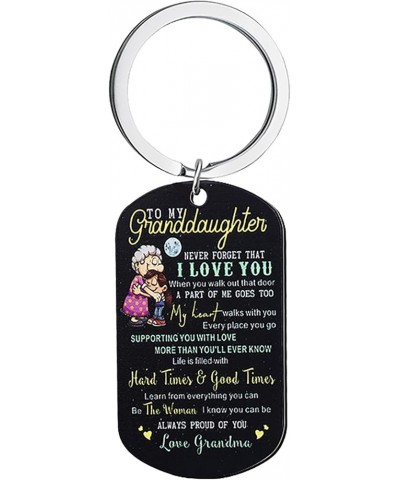 Bling Key Ring Jewelry TO MY Granddaughter Key Chain Necklace Jewelry Teasers for Women A - Lightning Deals of Today One Size...