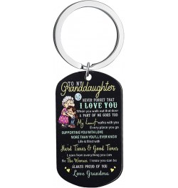 Bling Key Ring Jewelry TO MY Granddaughter Key Chain Necklace Jewelry Teasers for Women A - Lightning Deals of Today One Size...