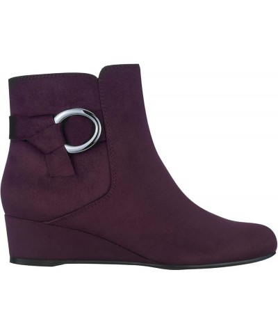 Gasha Wedge Bootie with Memory Foam Burgundy $28.67 Boots