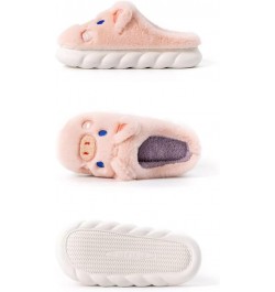 Women's Cute Animal Cotton Slippers Cartoon Indoor Outdoor Slippers Winter Warm Fuzzy Slip on Bedroom Shoes Pig $17.94 Slippers