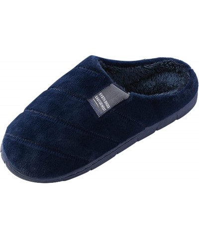 Women's Memory Foam Slippers Cozy Fuzzy Plush Lined House Shoes Slip On Indoor Outdoor Fall Winter Slippers 12navy $16.45 Sli...